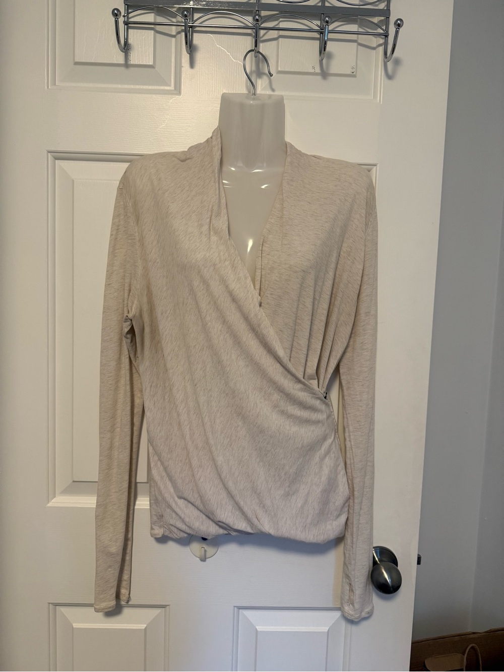Lululemon Radiant Light Beige Wrap Long Sleeve Top No Tag